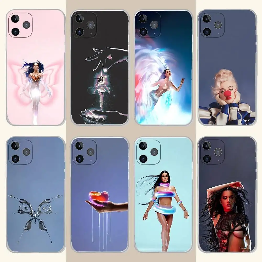 

K-Katy Singer Perry Phone Case For iPhone 17,16,15,14,13,12,11 Pro,Max,Plus,X,XS,XR,SE4,E Mini Transparent Soft Cover