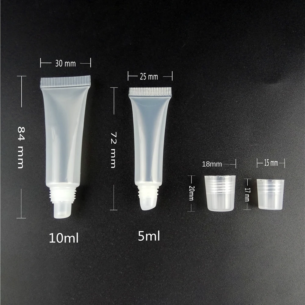 1/2/3/4/5pcs Squeeze Lotion Container Refillable Bottle Travel Pack Empty Matte Clear Tube Cosmetic Cream Lotion Shampoo Bath