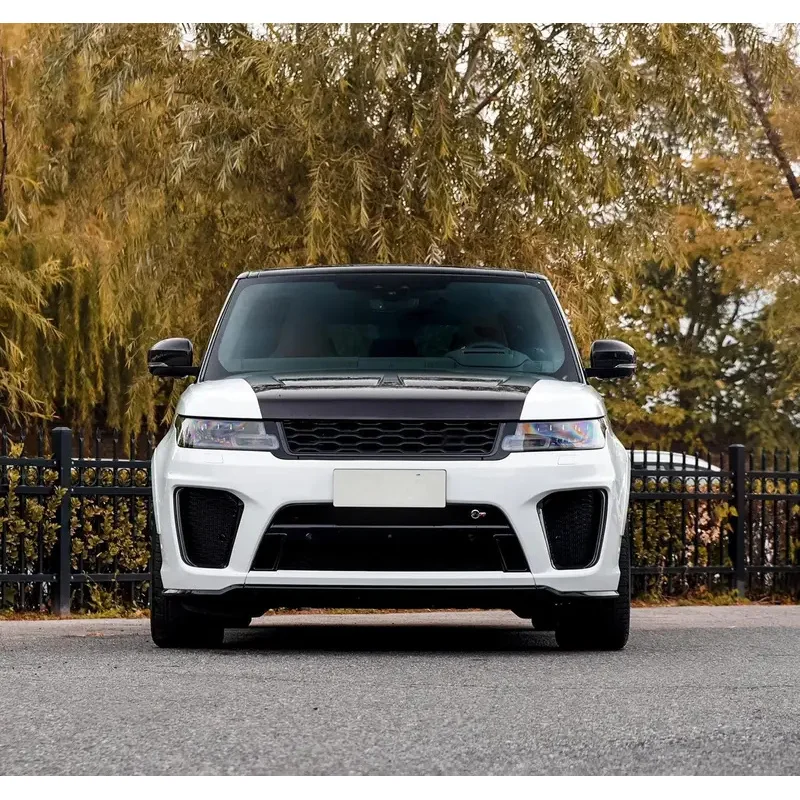 مجموعة أدوات تجميل السيارات لسيارة رينج روفر 2013-2017 ترقية 2020 + SVR L494 ملحقات مصد المصباح الأمامي #3