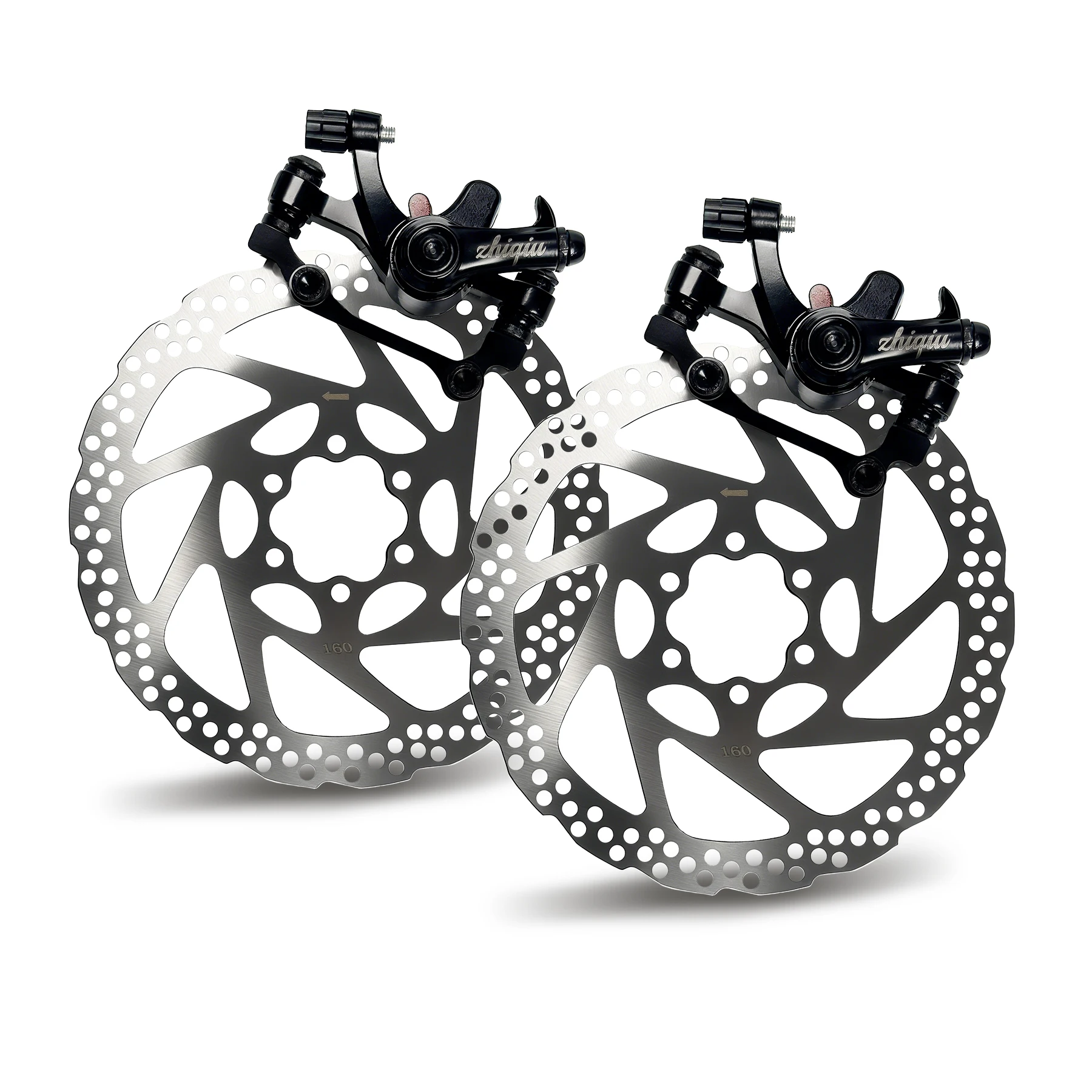 1 زوج دراجة قرص الفرامل الميكانيكية ، العالمي الأمامي والخلفي قرص الفرامل الميكانيكية الفرجار للدراجات الجبلية ، دراجات قابلة للطي ، الطريق