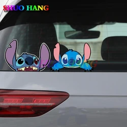 Cartoon Stitch‘s’ Is Peeping You Lovely Motorcycle Styling Decals PVC Auto Decoration Sticker Laptop Drift JDM Car Window Funny