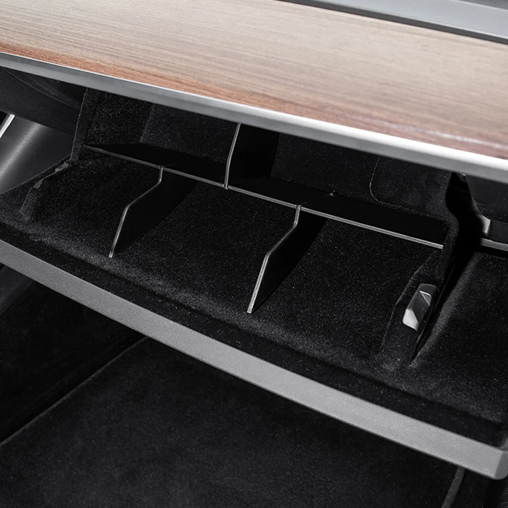 

Glove Box Organizer Divider Car Storage Center Console Insert Board Durable Abs Material Easy Installation No Tools