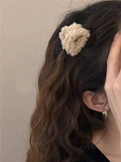 2 stücke Frauen Herbst Winter Plüsch Katze Ohr Nette Kleine Haar Clips Pony Clips Seite Clips Prinzessin Haarnadel Haar Klaue haar Zubehör – Detail 5