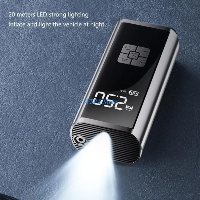 U13C ضاغط هواء يعمل بالبطارية ومنفاخ إطارات رقمي كهربائي #6
