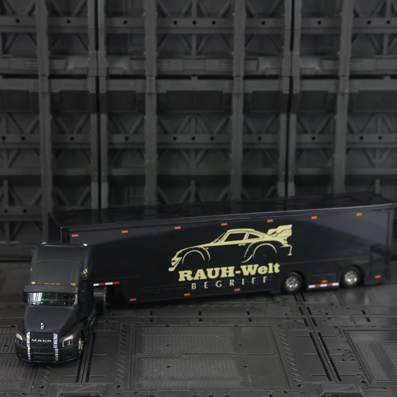 

Maisto 1:64 simulation Mack Anthem heavy-duty truck with container RAUH Welt alloy car model transport vehicle