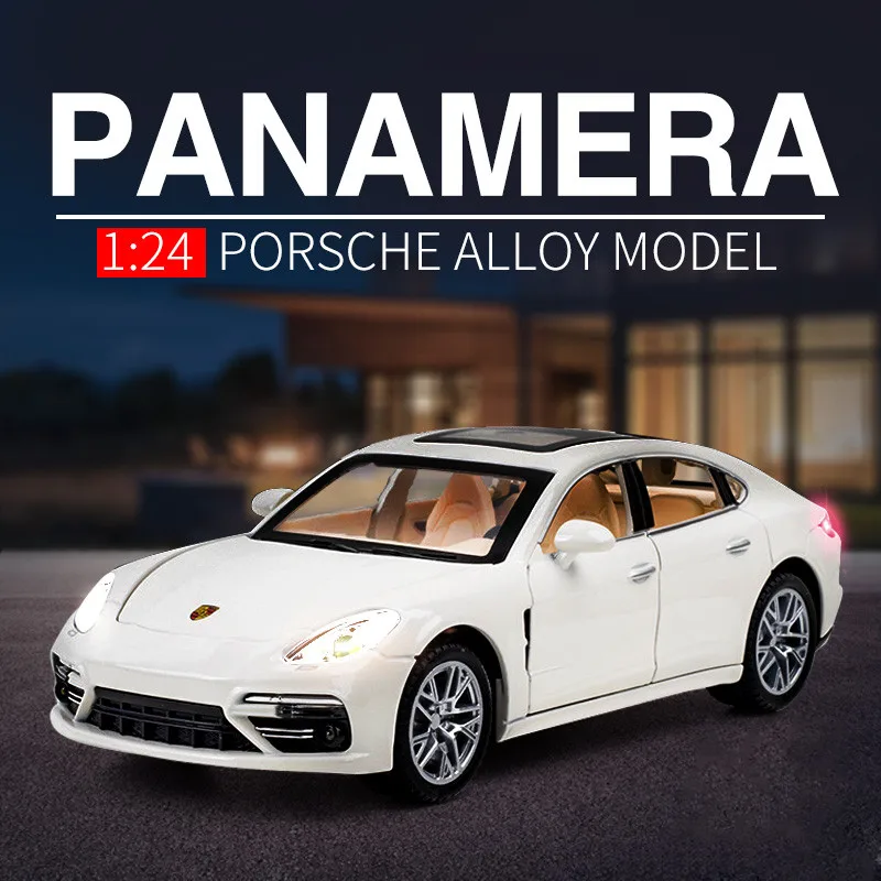 1:24 Porsches Panamera Coupe Legering Auto Model Diecast Voertuig Metalen Speelgoedauto Model Simulatie Collectie Geluid Licht Speelgoed Cadeau