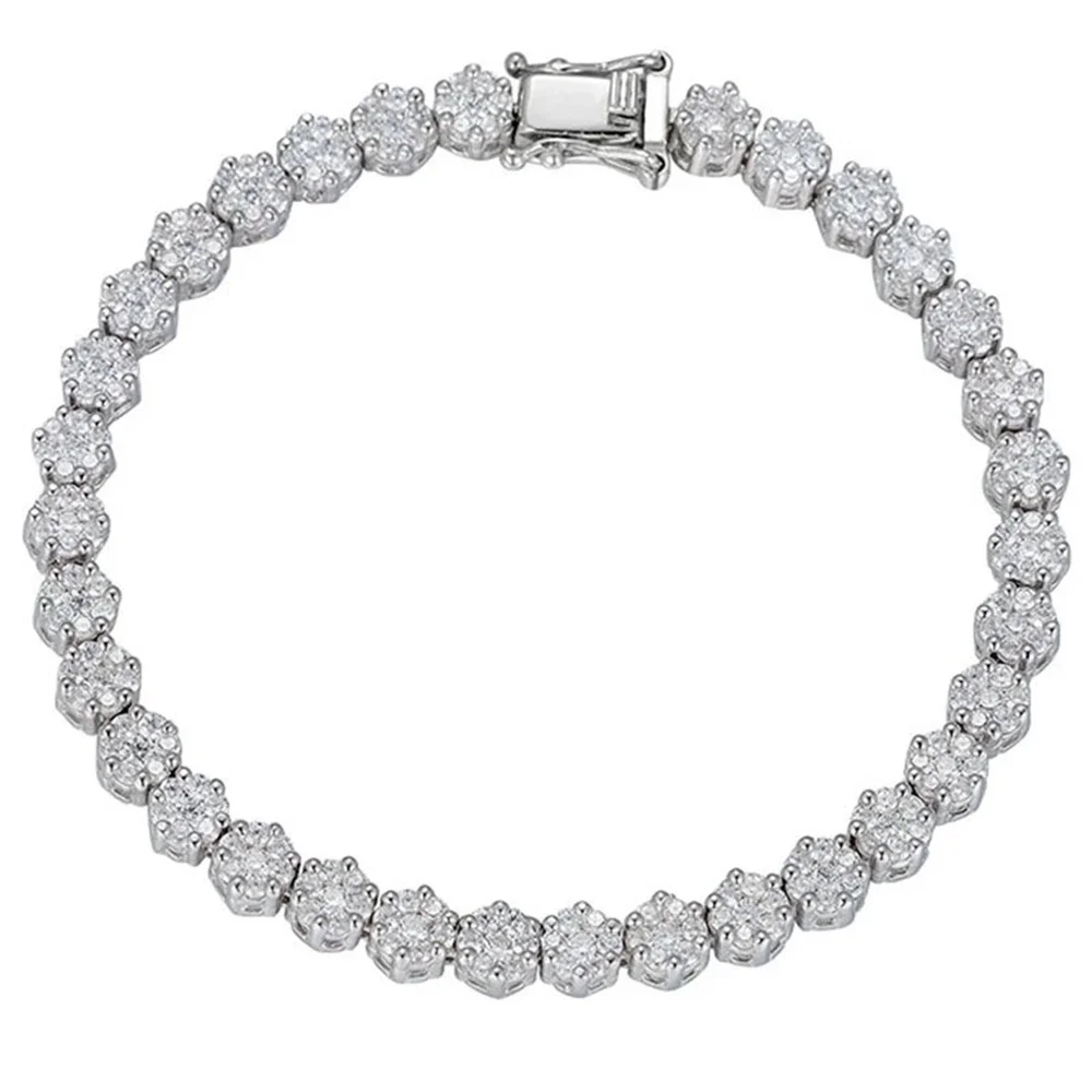 pulseira de pedras preciosas de prata esterlina 925 feminino joia elegante moissanite artesanal leve luxo 01