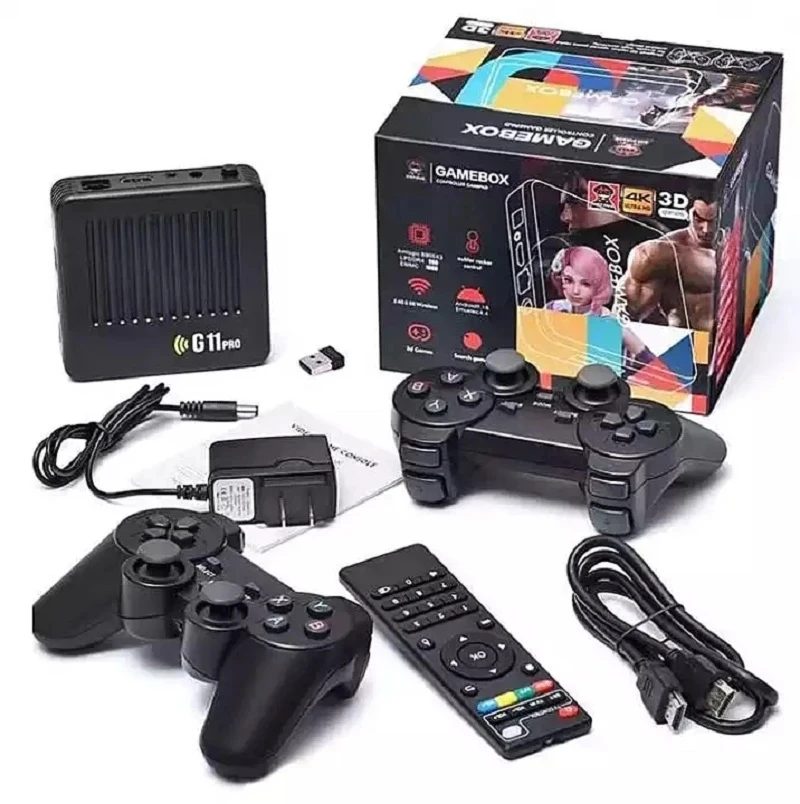 Retrowave G11 Pro Game Box 4K - Bâton TV 256Go + 100 000 Jeux Rétro, 2 Manettes Sans Fil, HDMI 8K, Plug & Play