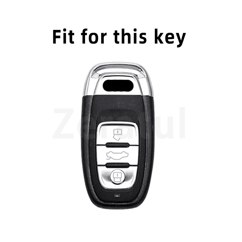 For Audi A1 A3 A4 A5 A6 A7 A8 Q3 Q5 Q7 B8 S5 S6 S4 TPU Leather Car Key Case Cover Holder Protector Accessories