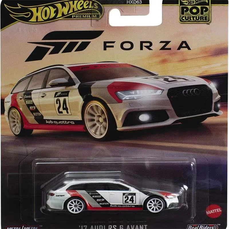 Original Hot Wheels Premium 1/64 AUDI RS6 Hotweheels Miniatures Cars Hoteelws Hotwheels Model Cars HXD63 CASE F BATMAN VAN