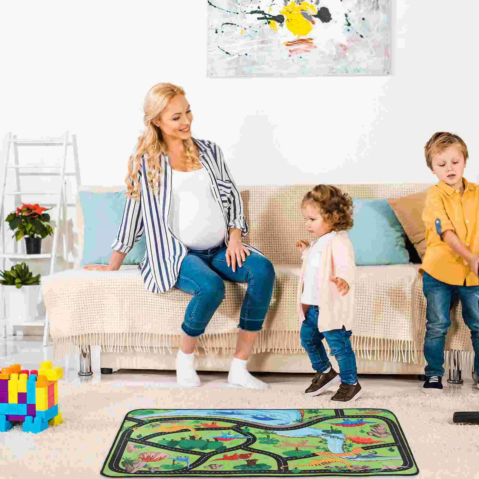 Children's Play Mat Rug for Toddler Boy Room Carpet/Mat Rugs Polyester Toy Track Mats Kids