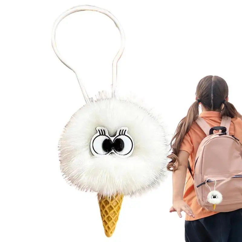 Plush Ice Cream Keychain Kids Keychain Car Keychains Pendant Adorable Keychain Adorable Bag Pendant Ice Cream Keychain Plush Bag