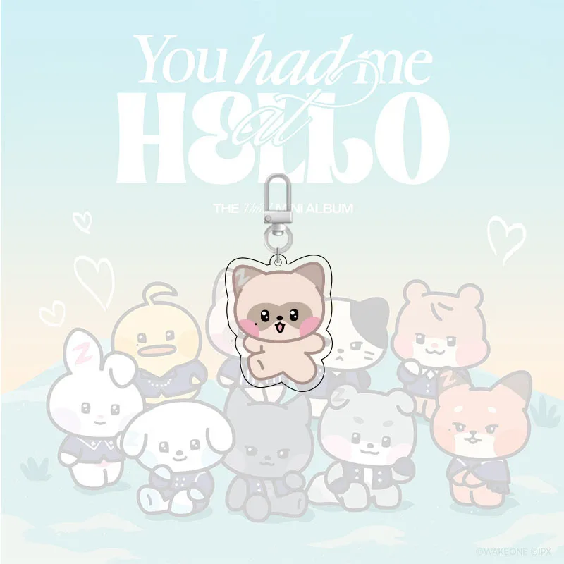 Hot Style Korean Boy Band Cartoon Transparent Acrylic Keychain Exquisite Creative Good Workmanship Brithday Gift for Friend