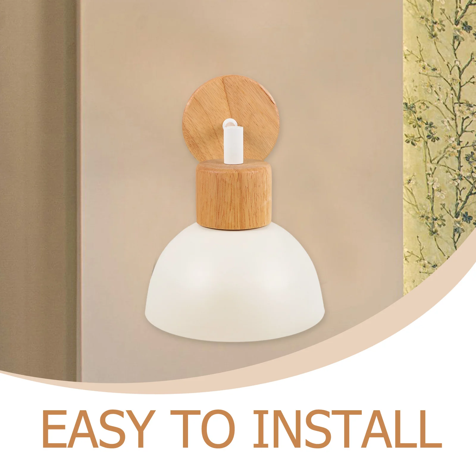 

Minimalist Wooden Wall Lamp Light Cozy Atmosphere for Bedside Children's Room Corridor Home Decor Wall Lamp Shade