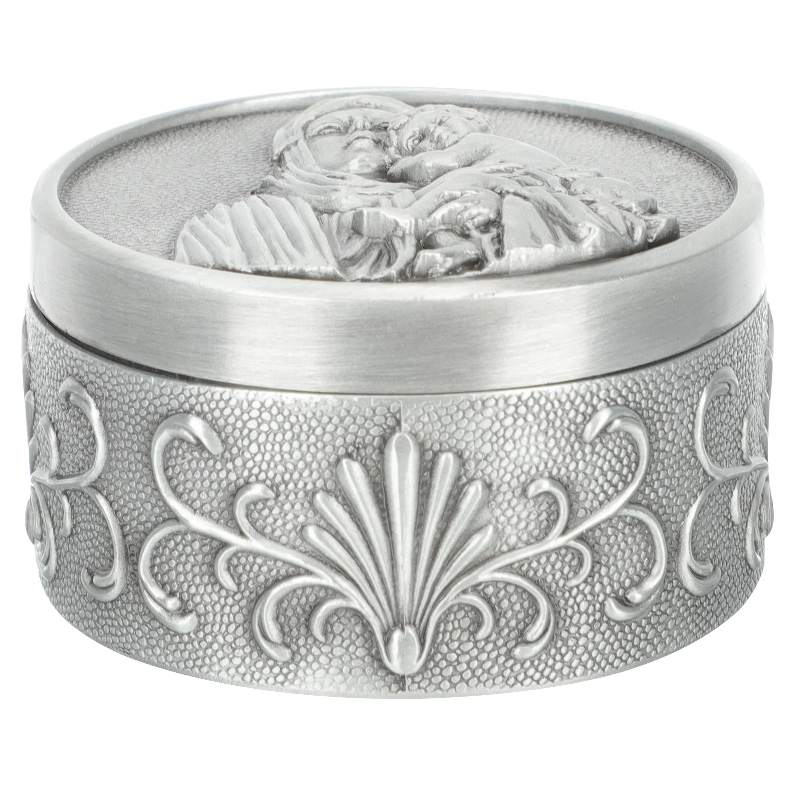 سبائك الزنك ريترو خمر صندوق مجوهرات منظم دائري منظم صغير للخواتم أقراط القلائد صندوق تخزين المجوهرات