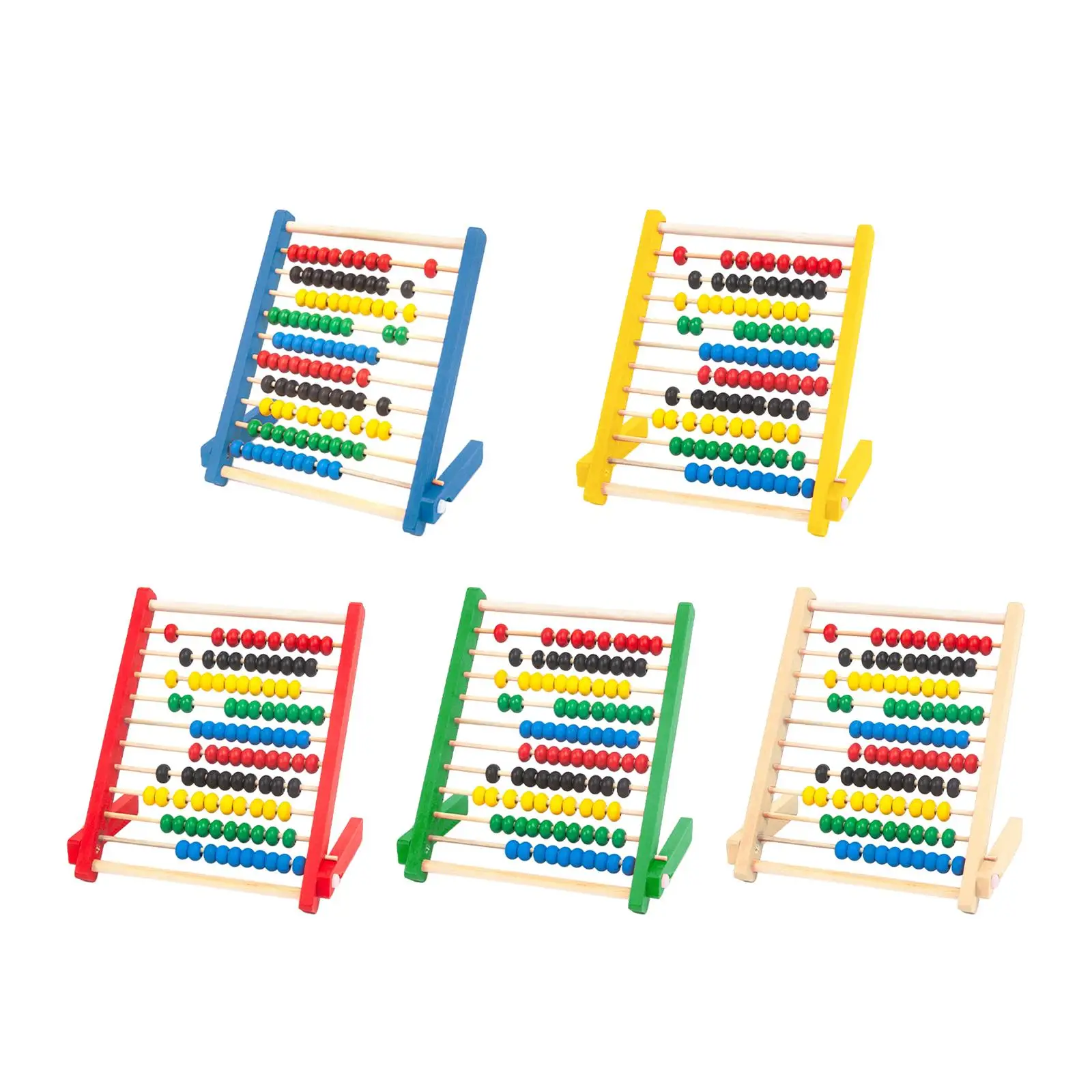 Addition and Subtraction Development 10 Row Wooden Counting Frame Abacus