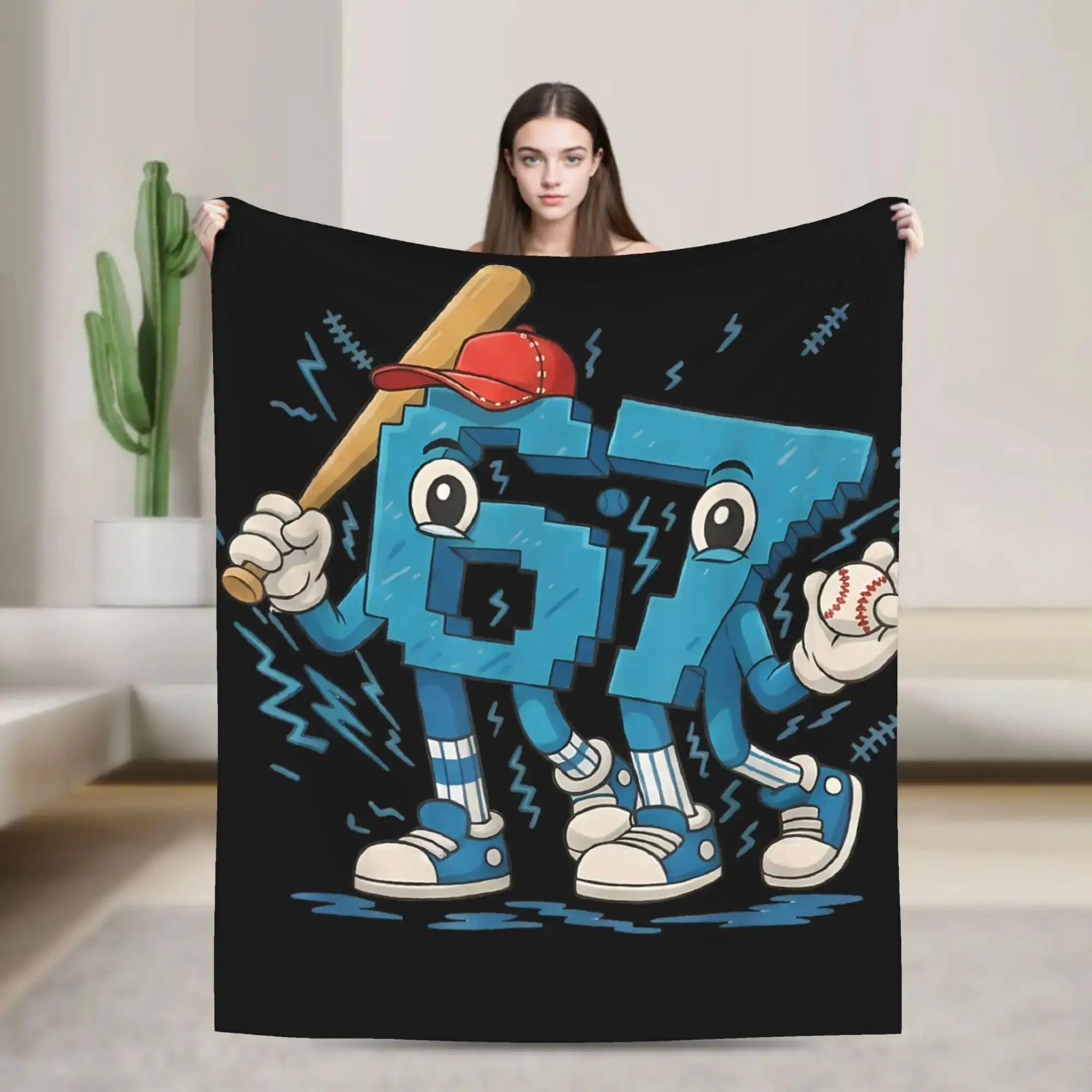 

Плюшевый мягкий плед Six Seven Funny Italian Brainrot Baseball Kids для улицы, покрывало, фланелевый плед