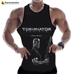 New Movies Terminator 2023 Fashion Summer Men Tank Tops Sleeveless Spring Harajuku Personality 3D Printed Men's Clothing Tops