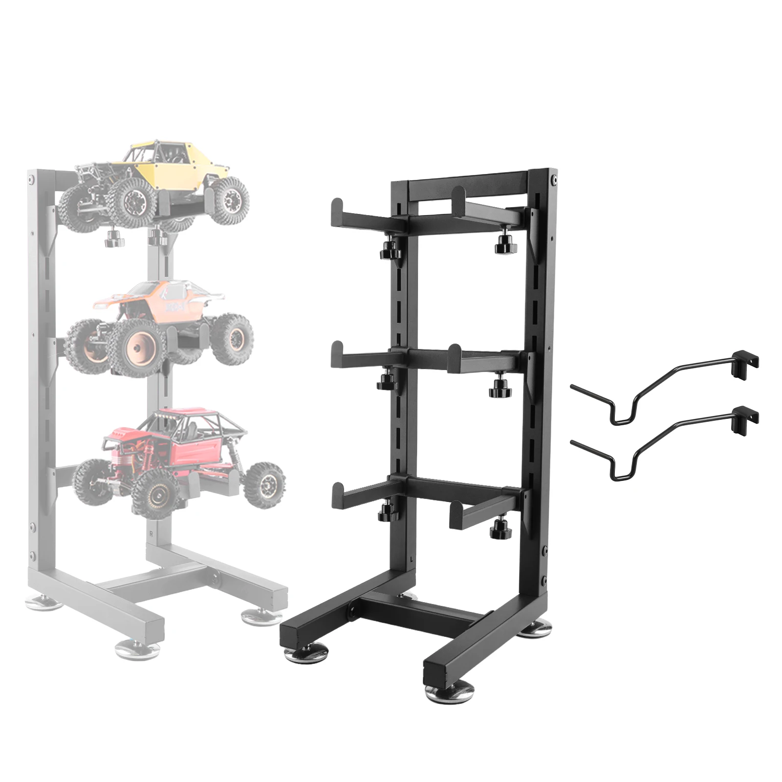 

RC Car Display Stand, Multilayer Storage Rack Shelf for RC Scale Model Cars 1/10 1/12 1/18 1/24 Upgrade Parts