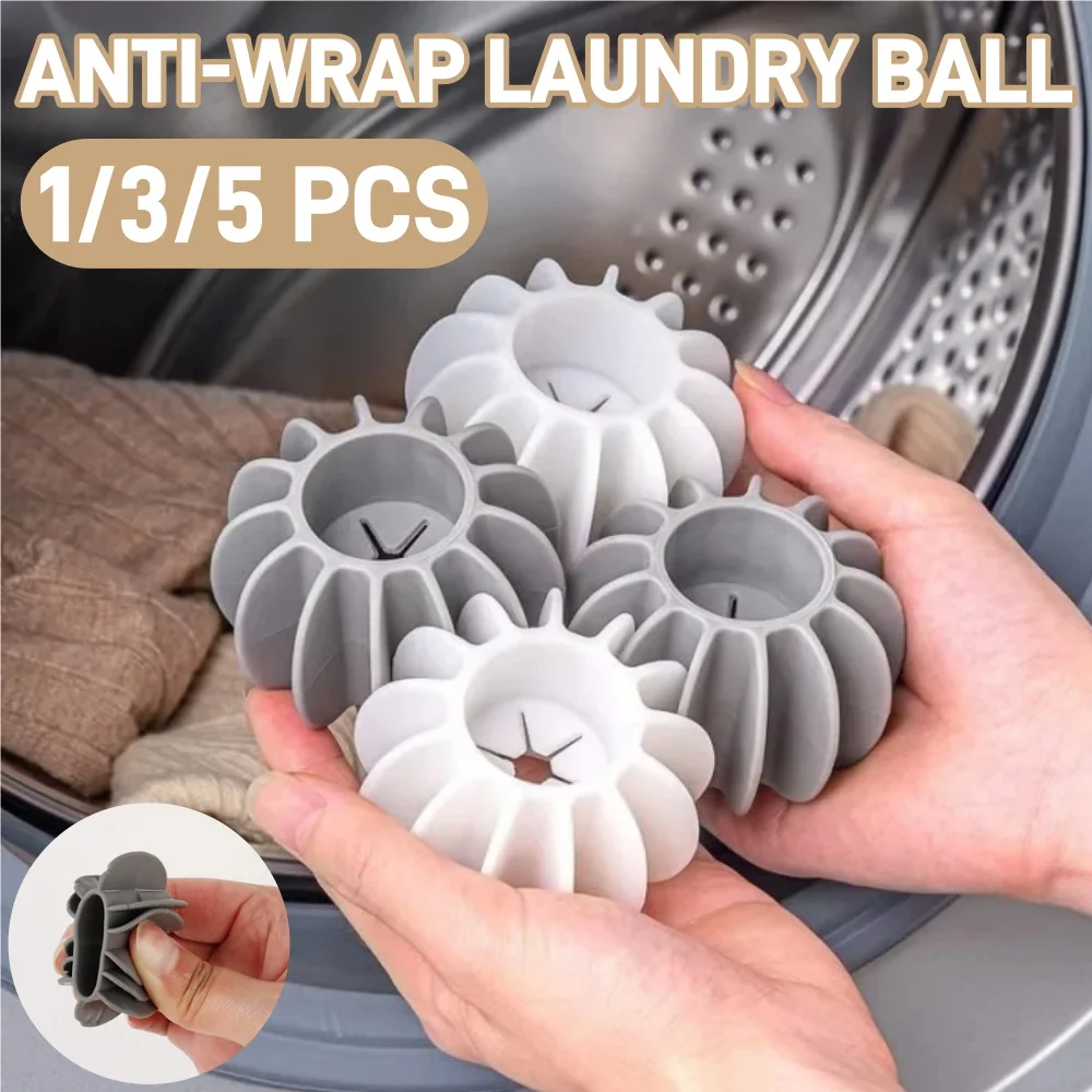 1/3/5 PCS Silicone Laundry Ball Anti-tangle Reusable Cleaning Balls Tools For Washing Machine  Cat Hair Remover Magic Laundry