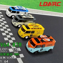 Nowy Ldarc Reddian V64 Rtr Samochód zdalnie sterowany 1:64 Miniaturowa symulacja Rc Model Chleb Samochód wyścigowy Zabawki dla chłopców Prezent świąteczny