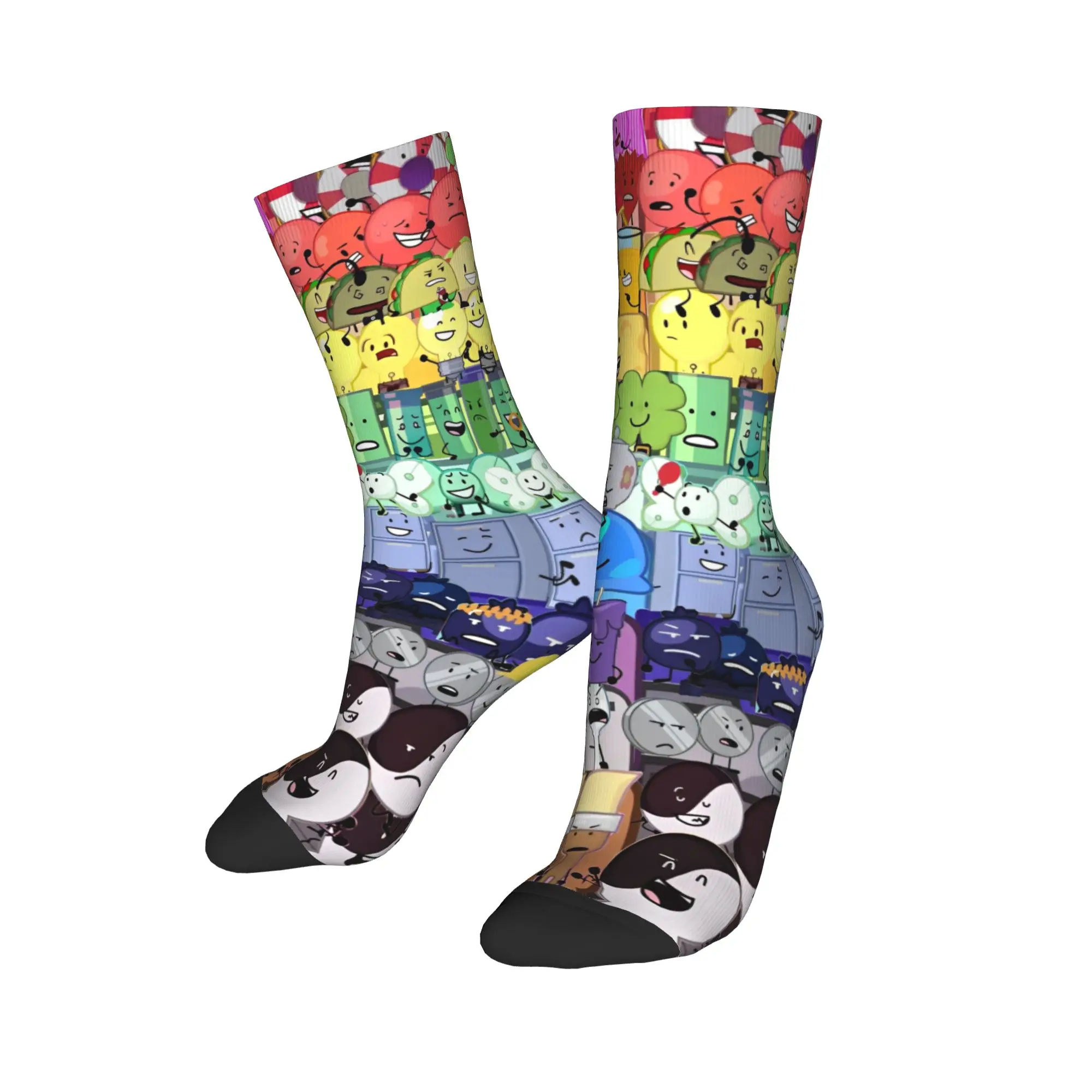 BFDI الجنون الجنون جميع الشخصيات جوارب للجنسين الرجال الجوارب جودة الجوارب غير رسمية الخريف تسلق غير زلق الجرافيك الجوارب