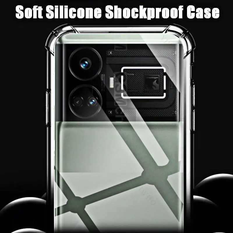 Soft Silicone Shockproof Clear Case for Realme GT5 TPU HD Transparent Covers Shell for Realme GT5 6.74\
