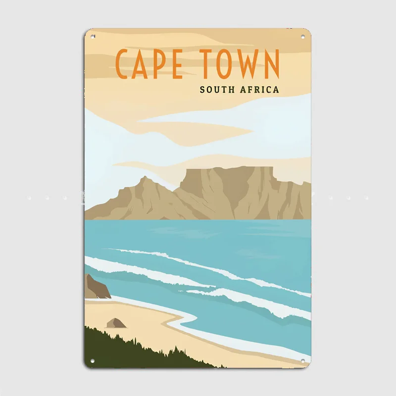 Cape Town Travel Metal Custom Sign Living Room Wall Indoor Decor Room Decoration Bedroom Posters Home Decor