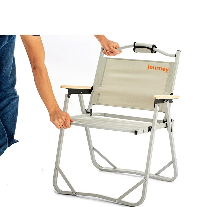 

Modern Kermit Chair Aluminum Alloy Outdoor Camping Portable Folding Chair Oxford Fabric Square Design Self-driving Beach Fishing