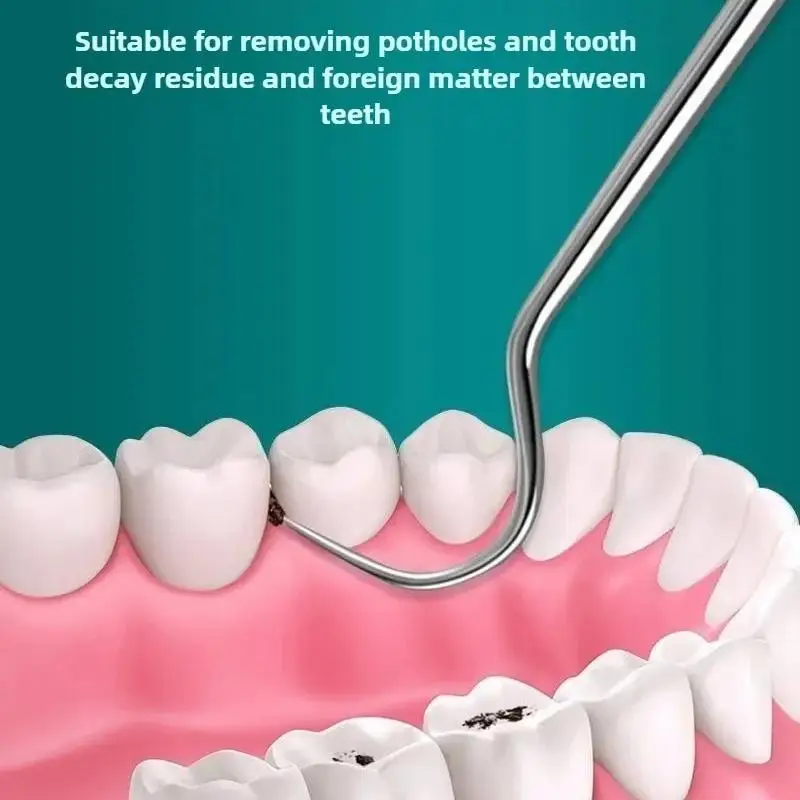 

Набор зубочисток из нержавеющей стали, зубная нить, многоразовые зубочистки, портативная зубочистка, нить, очиститель зубов, чистка полости рта