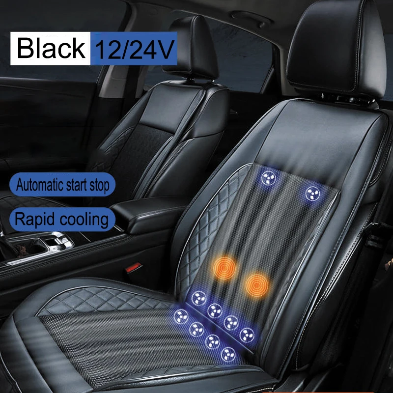 

12/24V Car Ventilation Massage Seat Cushion Breathable Heat Dissipation Cooling Massage Seat Mat Summer Car Interior Seat Pad