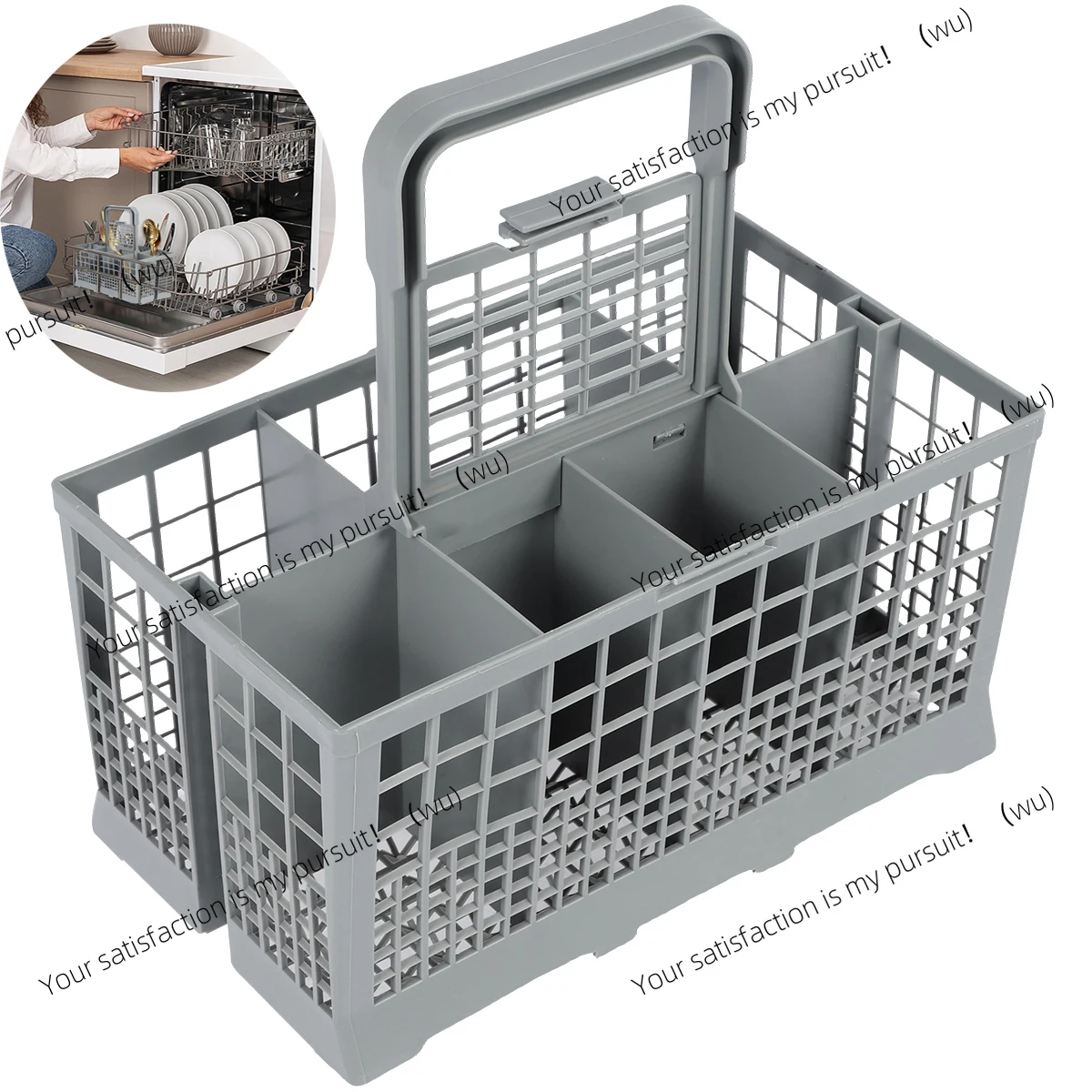 

ZOCI Multifunctional Dishwasher Basket Universal Foldable Cutlery Holder Dishwasher Basket Accessory Knife and Fork Storage Bask