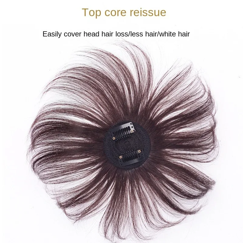 Lightweight And Breathable Top Hair Repair Human Hair Toppers Natural Hairpiece 2 Clips In Extension For Hair Volume Increase