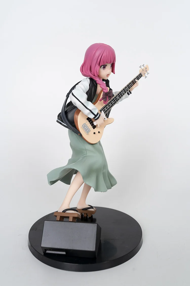 In Stock Kikuri Hiroi Anime Figure BOCCHI THE ROCK! Bassist Kikuri Hiroi Figure 3 Faces PVC Statue Collection Model OrnamentGift