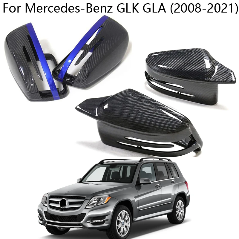 

For Mercedes Benz GLK GLA X204 X156 2008 2009 2020-2021 Carbon Fiber Car Side Door Wing rearview mirror spare parts accessories