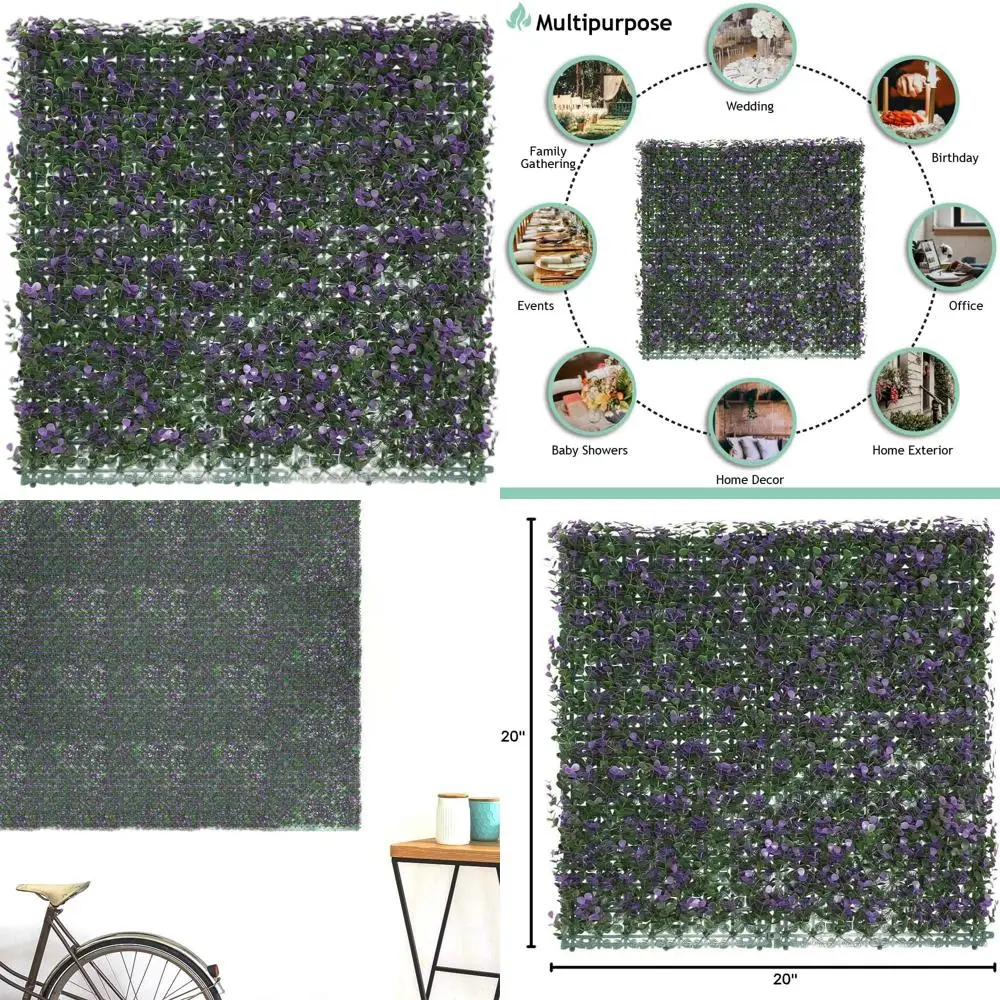 

Искусственные панели из самшита 20x20 см - Декор для зеленой стены и живой изгороди, подходят для помещений и улицы