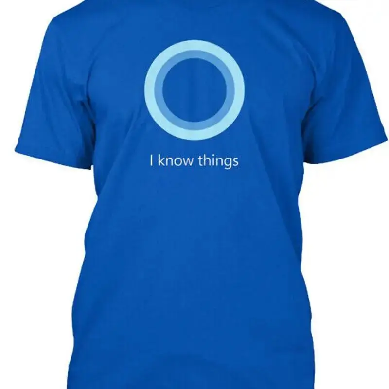 Windows Central Cortana I Know Things I Know Things T shirt Made in USA S to 5XL