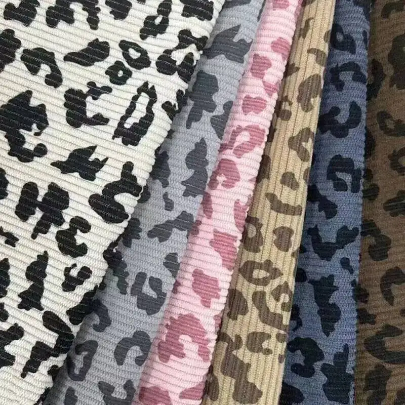 

Leopard-Print Corduroy 145x50cm Sold By The Yard Patterned Polyester Printed Fabric DIY Home Sewing Textiles Patchwork Fabric