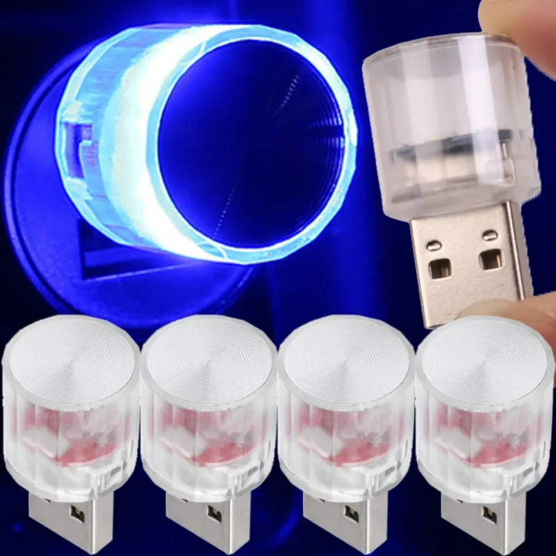 المكونات اللعب سيارة صغيرة USB LED الضوء المحيط مصابيح الغلاف الجوي الزخرفية للبيئة الداخلية السيارات جهاز كمبيوتر شخصي ضوء محمول