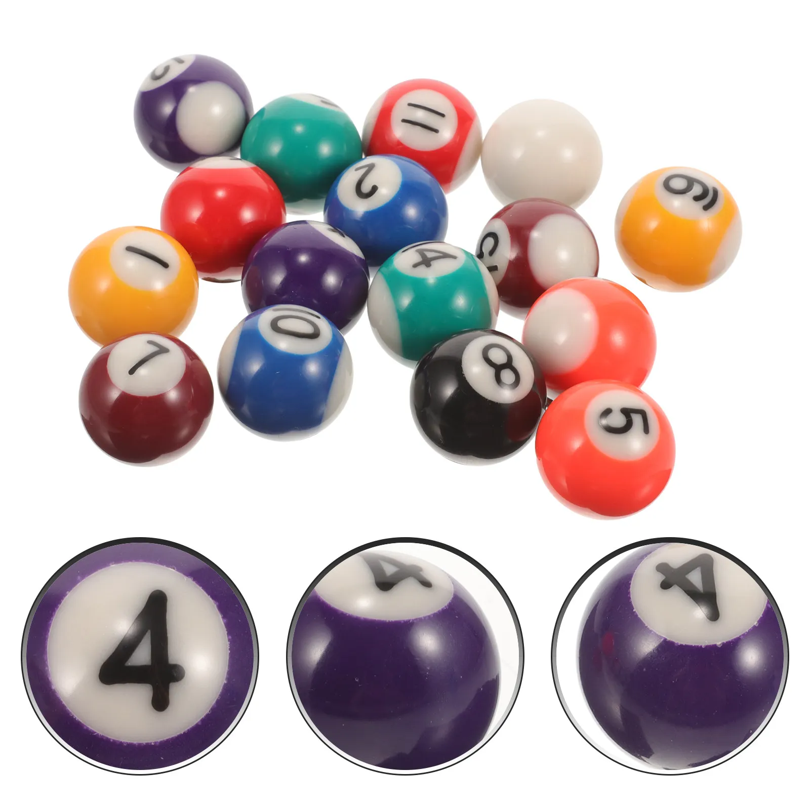 

1Set Billiard Ball Set Resin Impact-Resistant Pool Balls for Practice Leisure Exercise Family Game Room Billiard Equipment