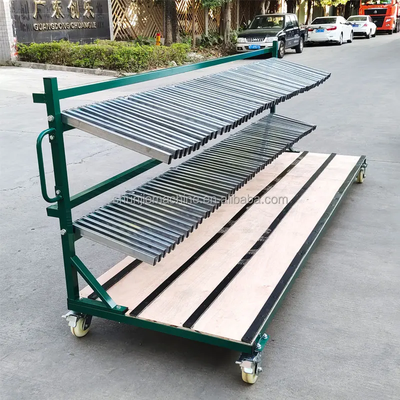 調整カンチレバーサッシカート 60 スロット中空断熱ガラスハープラックドアと窓フレームドリー産業用