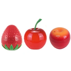 1Pcs Strawberry/Cherry/Apple Shape Empty Plastic Bottle Jar Sample Bottle Face Cream Hand Cream Storage Pot Lip Scrub Container