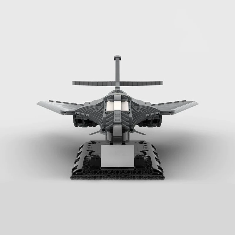 MOC Kreativtechnologie B-1B Flugzeugkavallerie-Bomber Kampfflugzeug Blockmodell DIY Erwachsenen-Puzzle Bausatz Spielzeug Geburtstagsgeschenk für Jungen Dekoration – Detail 3