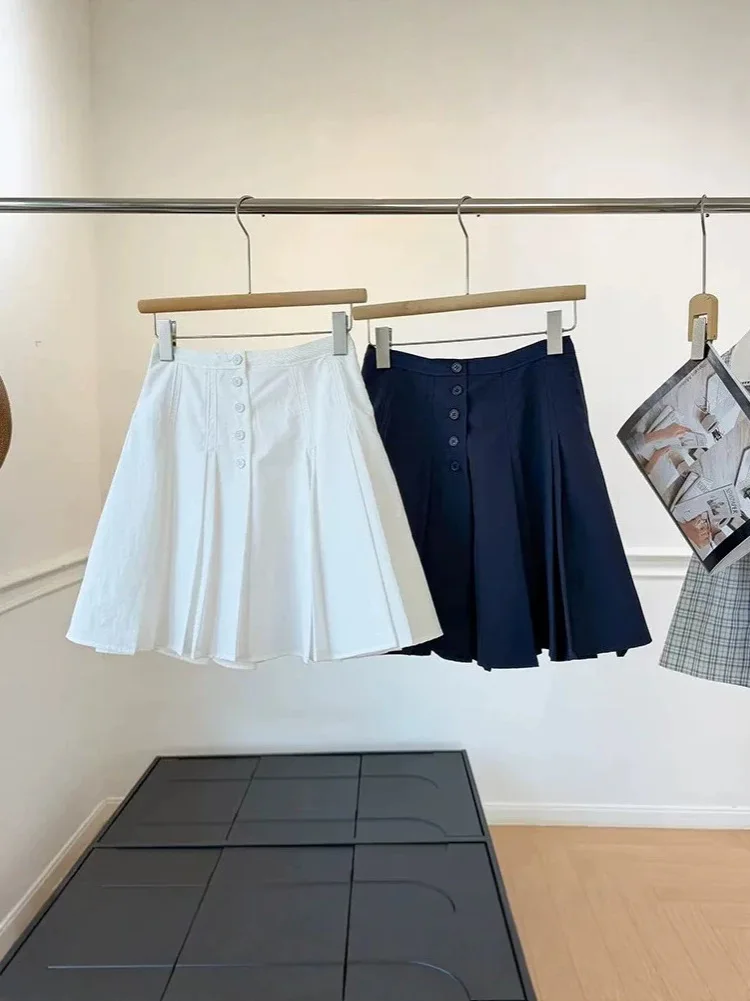 Dave&Di Summer New Women's Standard Version Pleated Mini Skirt Skirt Woman Clothing Faldas Skirts