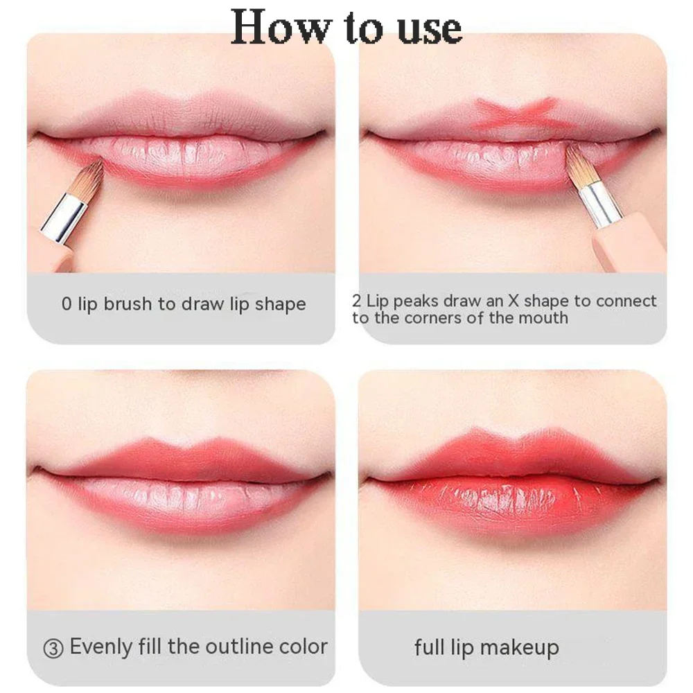 NEW Creative Retractable Lip Brush with Lid Mini Portable Lipstick Eyeshadow Applicator Brushes Women Beauty Makep Tools