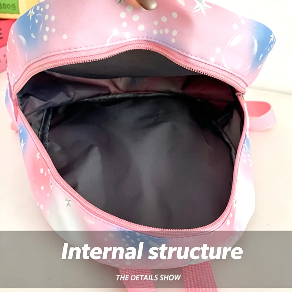 Rosaroter 10-Zoll Leichtgewicht-Rucksack Rumi Mira Zoey Saja Schultasche für Jungen und Mädchen Moch – Detail 3