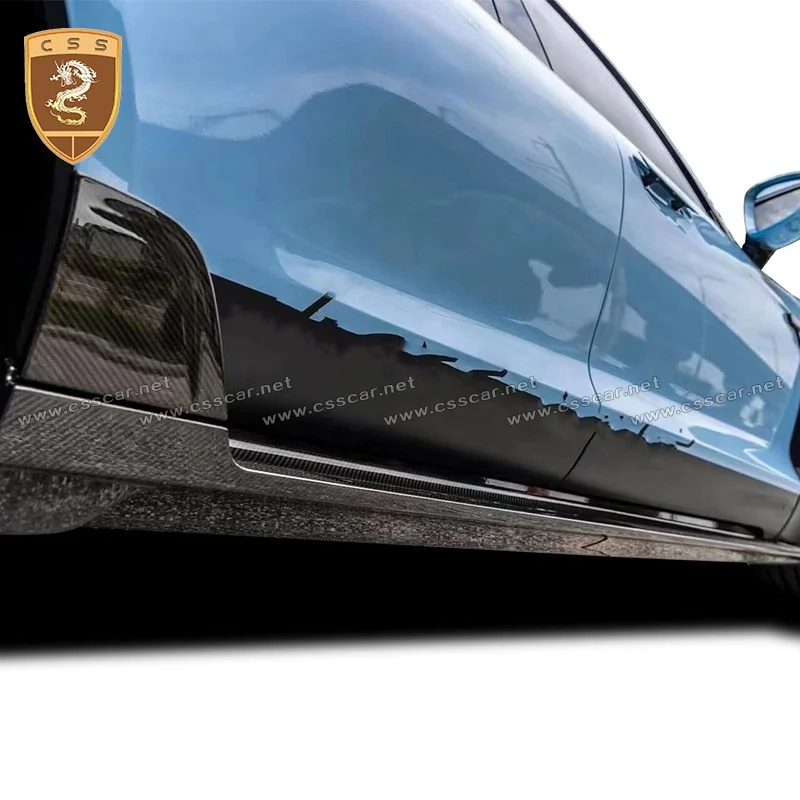 3k Twill Webart Carbon Te-Chart Stil Auto Front lippe Diffusor hinten Enten schwanz Flügel Body Kit für Porsche Taycan