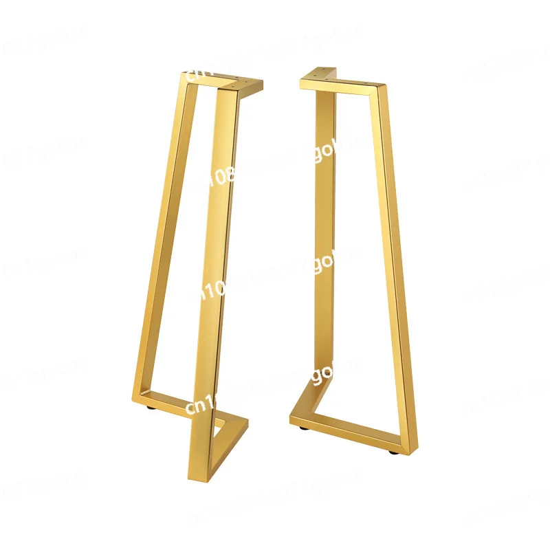 Metal Wrought Iron Wood Grain V-shaped Support Frame Simple Household Solid Wood Table Legs Desk Table Feet Furniture Hardware