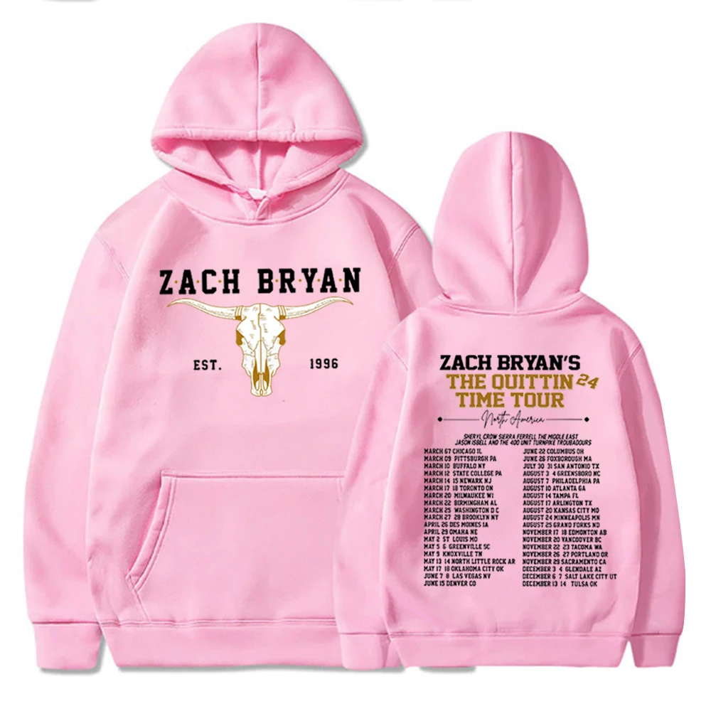 Zach Bryan The Quittin Time Tour 2024 Hoodie Zach Bryan Hoodie Zach Bryan Merch Fan Gift Pullover Tops Streetwear Unisex