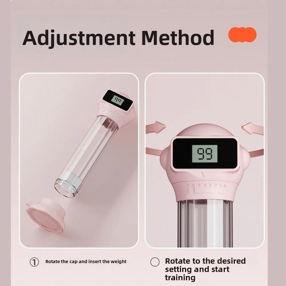 

Adjustable Resistance Counted Breathing Dumbbell Ergonomic Design Practical Respiratory Trainer with Counter Deep Breathing